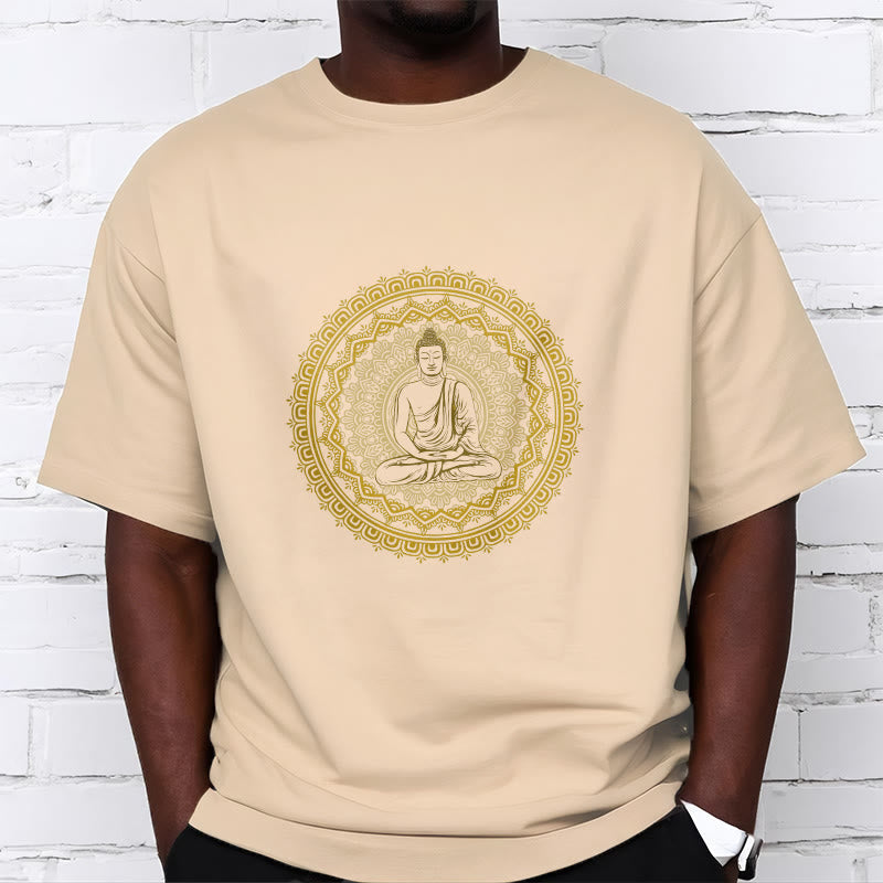 Nimara Ritual Mandala Buddha Cotton Tee T-shirt