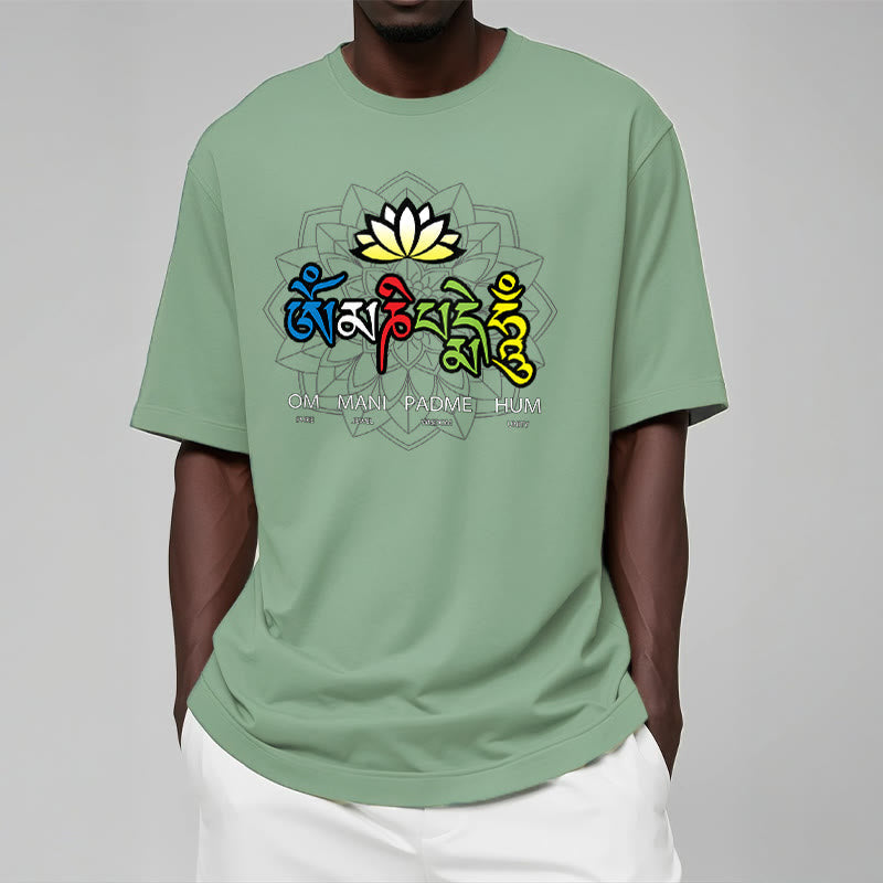 Nimara Ritual Om Mani Padme Hum Lotus Tee T-shirt