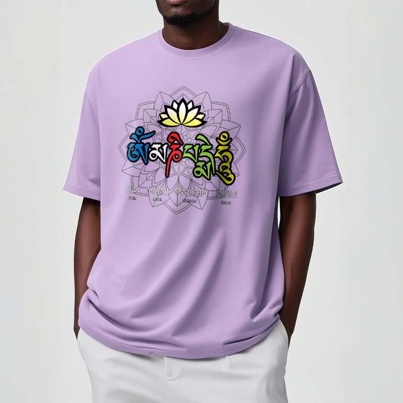 Nimara Ritual Om Mani Padme Hum Lotus Tee T-shirt