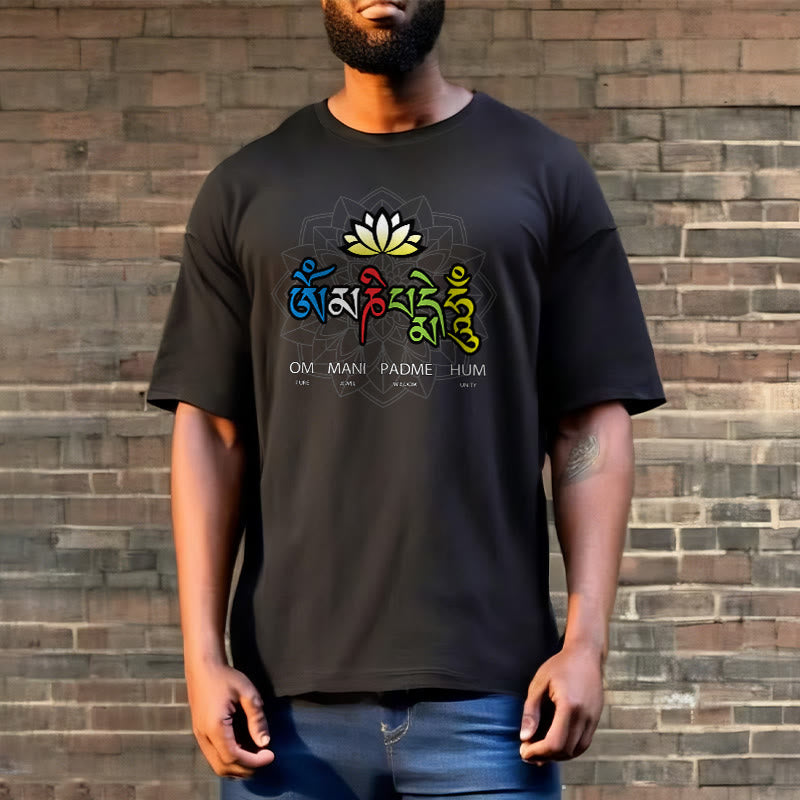 Nimara Ritual Om Mani Padme Hum Lotus Tee T-shirt