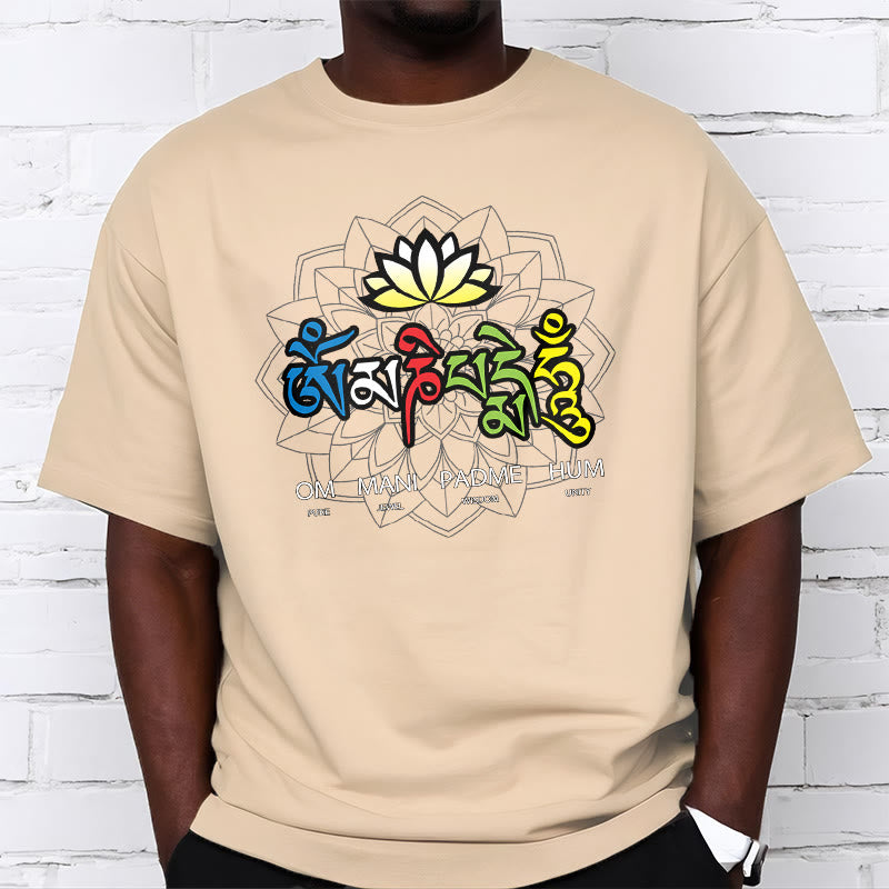 Nimara Ritual Om Mani Padme Hum Lotus Tee T-shirt