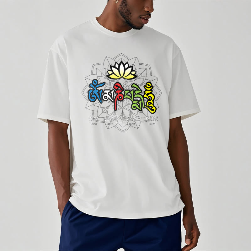 Nimara Ritual Om Mani Padme Hum Lotus Tee T-shirt