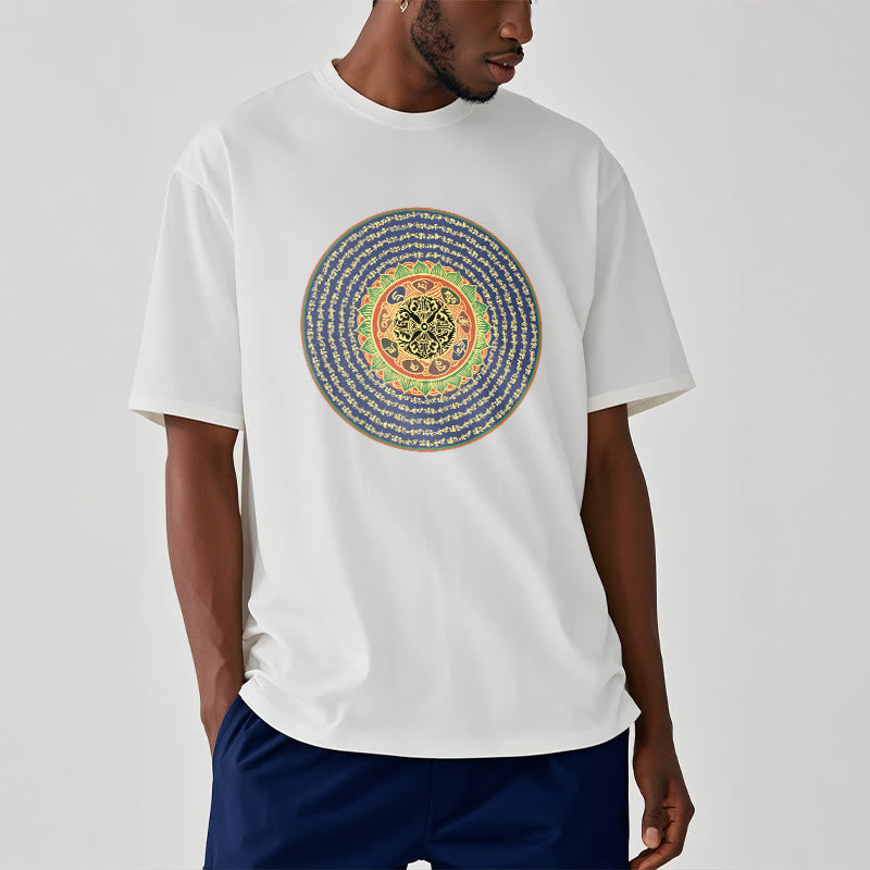 Nimara Ritual 108 Om Mani Padme Hum Mantra Sanskrit Tee T-shirt