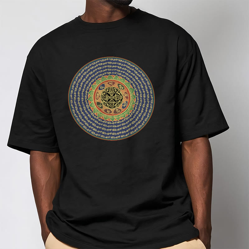 Nimara Ritual 108 Om Mani Padme Hum Mantra Sanskrit Tee T-shirt
