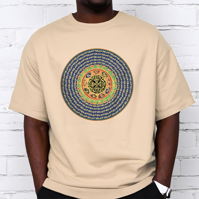 Nimara Ritual 108 Om Mani Padme Hum Mantra Sanskrit Tee T-shirt