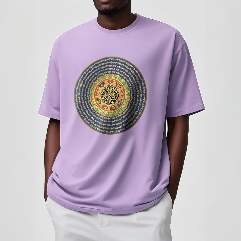 Nimara Ritual 108 Om Mani Padme Hum Mantra Sanskrit Tee T-shirt