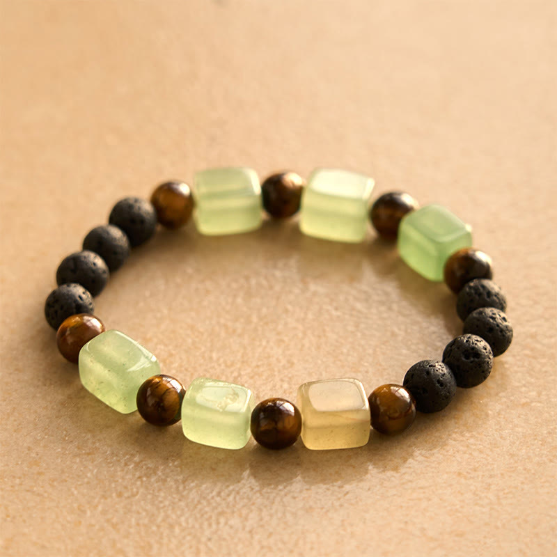 Nimara Ritual Various Crystals Cube Amethyst Lava Rock Support Bracelet