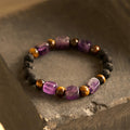 Nimara Ritual Various Crystals Cube Amethyst Lava Rock Support Bracelet