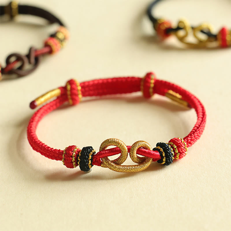 Nimara Ritual Handmade Ingot Pattern Braided String Protection Bracelet