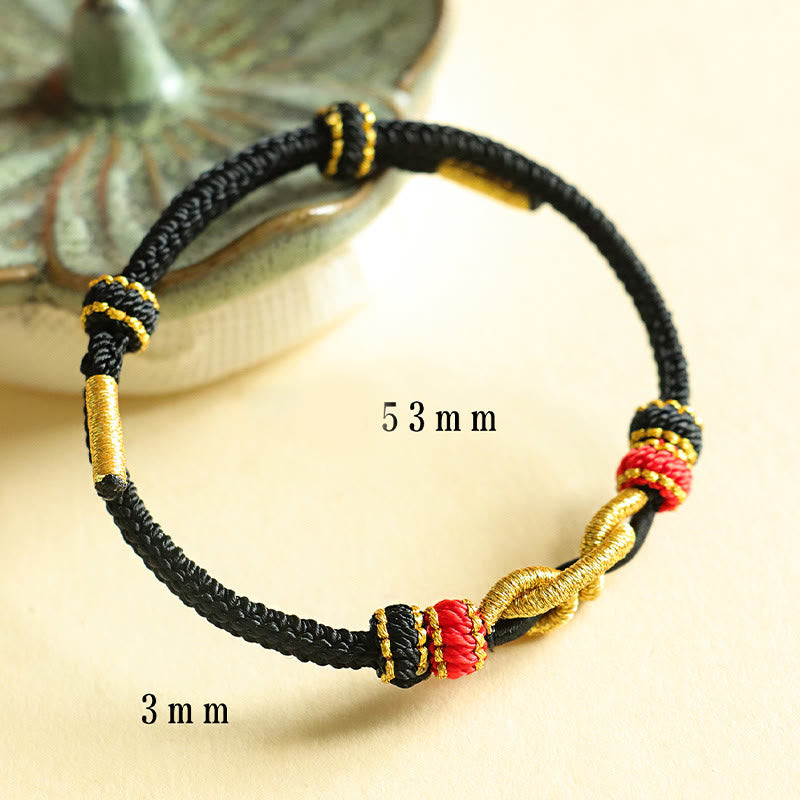 Nimara Ritual Handmade Ingot Pattern Braided String Protection Bracelet