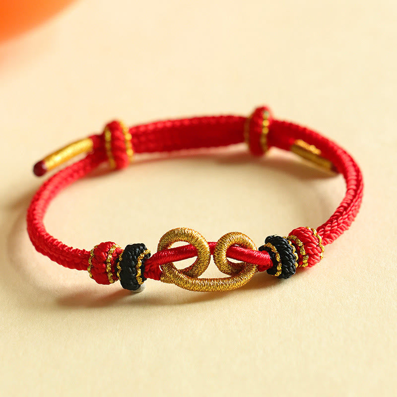 Nimara Ritual Handmade Ingot Pattern Braided String Protection Bracelet
