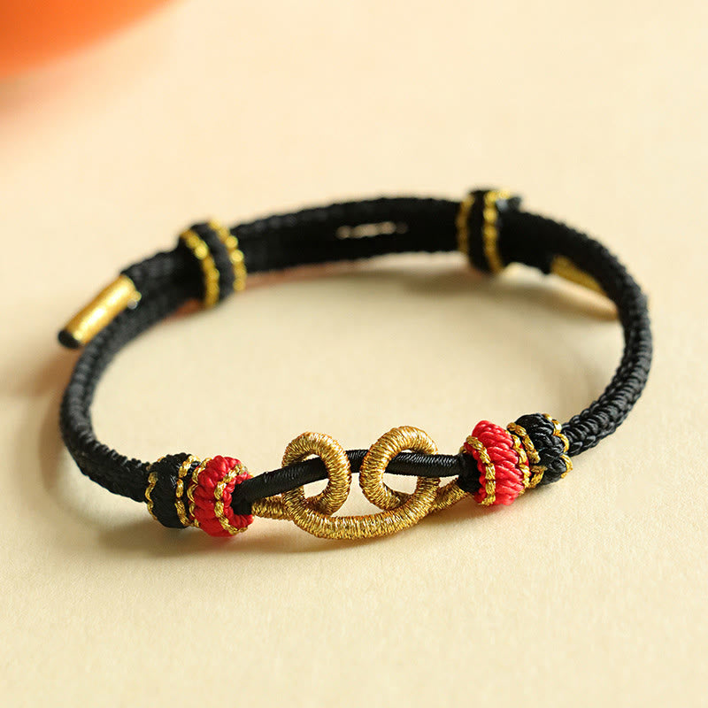 Nimara Ritual Handmade Ingot Pattern Braided String Protection Bracelet