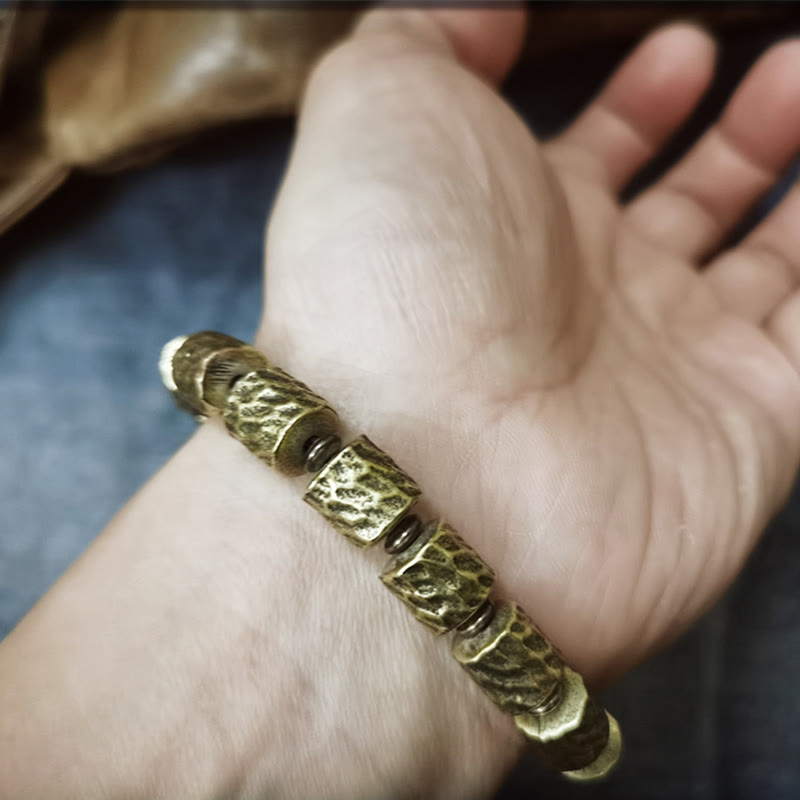 Nimara Ritual Copper Meteorite Crater Pattern Luck Bracelet