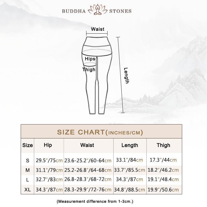 Nimara Ritual Mist Leaves Print Sports Exercise Fitness Leggings Women's Yoga Pants