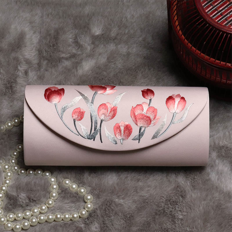 Nimara Ritual Peony Tulip Su Embroidery Wedding Shopping Purse Handbag Crossbody Bag