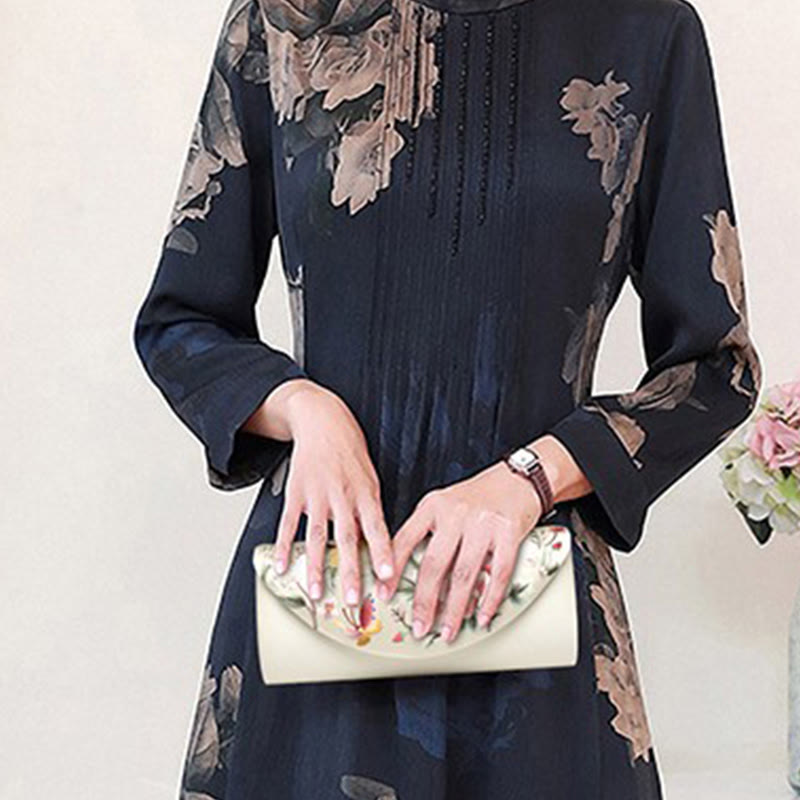 Nimara Ritual Peony Tulip Su Embroidery Wedding Shopping Purse Handbag Crossbody Bag