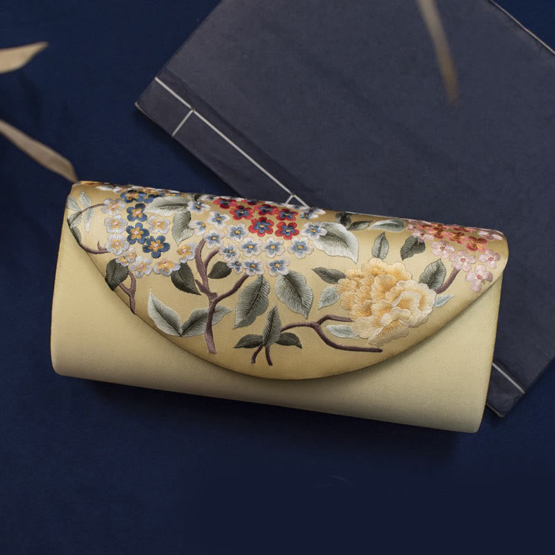 Nimara Ritual Hydrangea Su Embroidery Wedding Shopping Wallet Purse Handbag Crossbody Bag