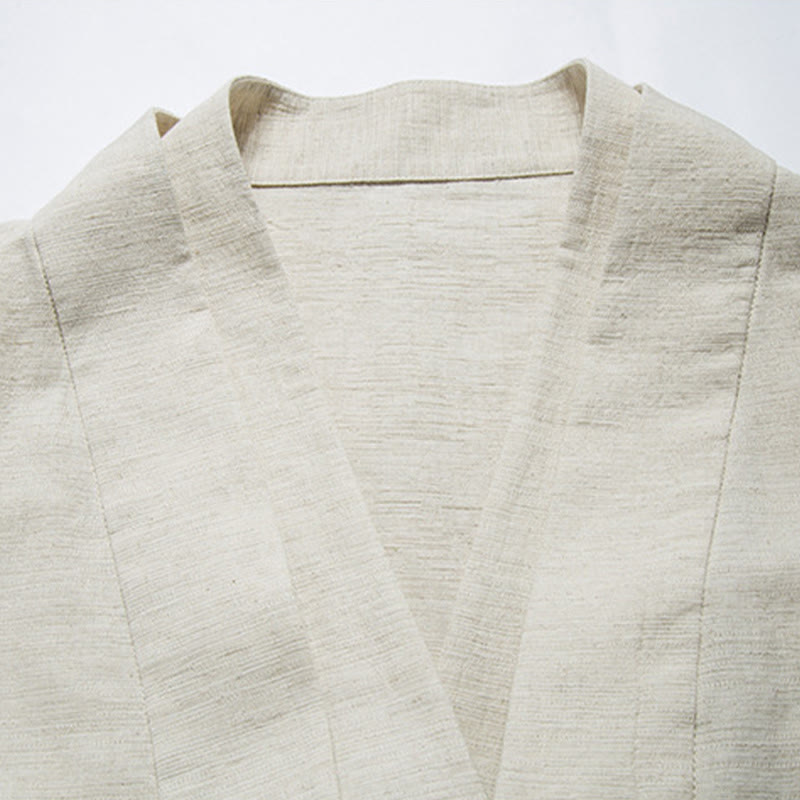 Nimara Ritual Fall Chinese Hanfu Cotton Linen Men Jacket Clothing