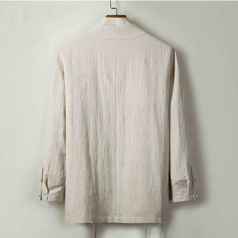 Nimara Ritual Fall Chinese Hanfu Cotton Linen Men Jacket Clothing