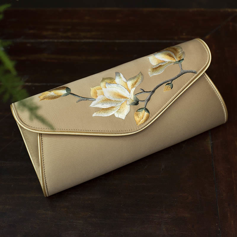 Nimara Ritual Magnolia Su Embroidery Wedding Shopping Purse Handbag Crossbody Bag