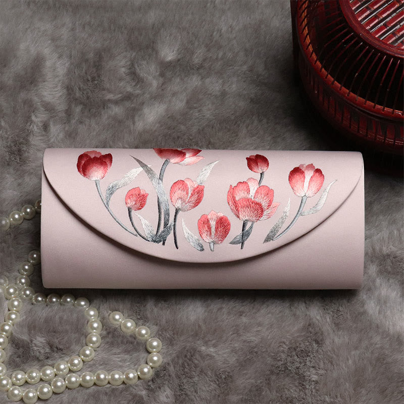 Nimara Ritual Plum Bossom Tulip Su Embroidery Wedding Shopping Purse Handbag Crossbody Bag