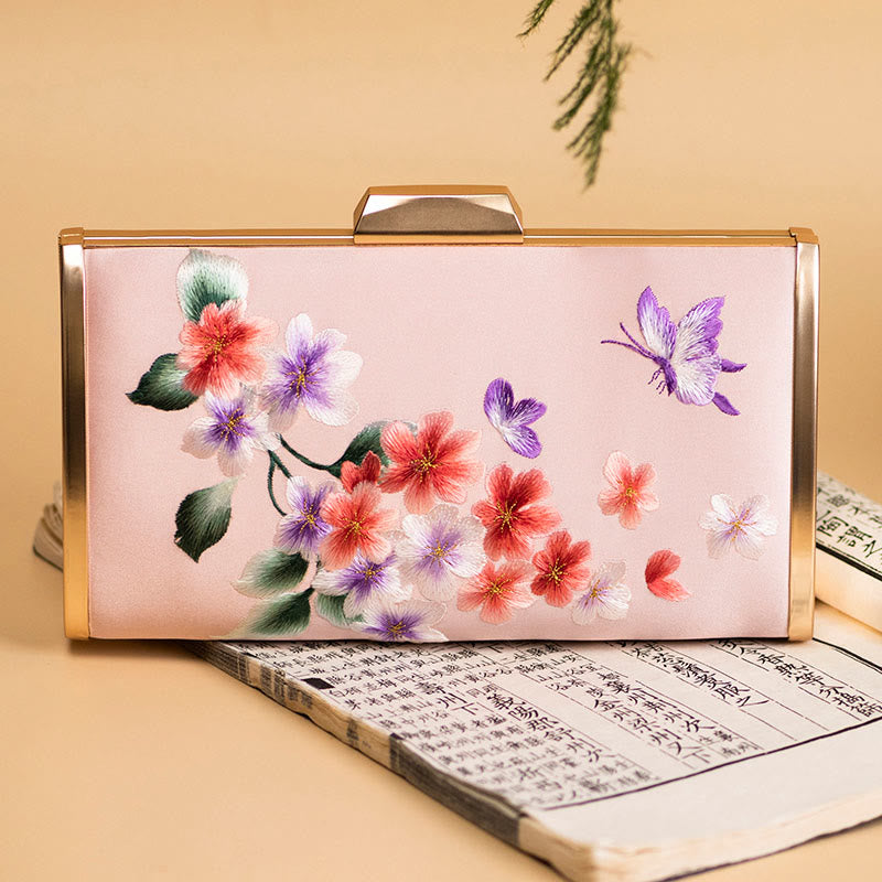 Nimara Ritual Carnation Peony Begonia Su Embroidery Wedding Shopping Purse Handbag Crossbody Bag