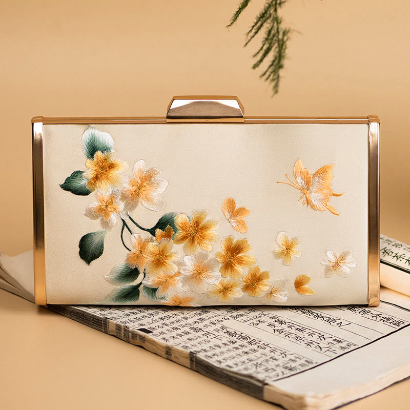 Nimara Ritual Carnation Peony Begonia Su Embroidery Wedding Shopping Purse Handbag Crossbody Bag
