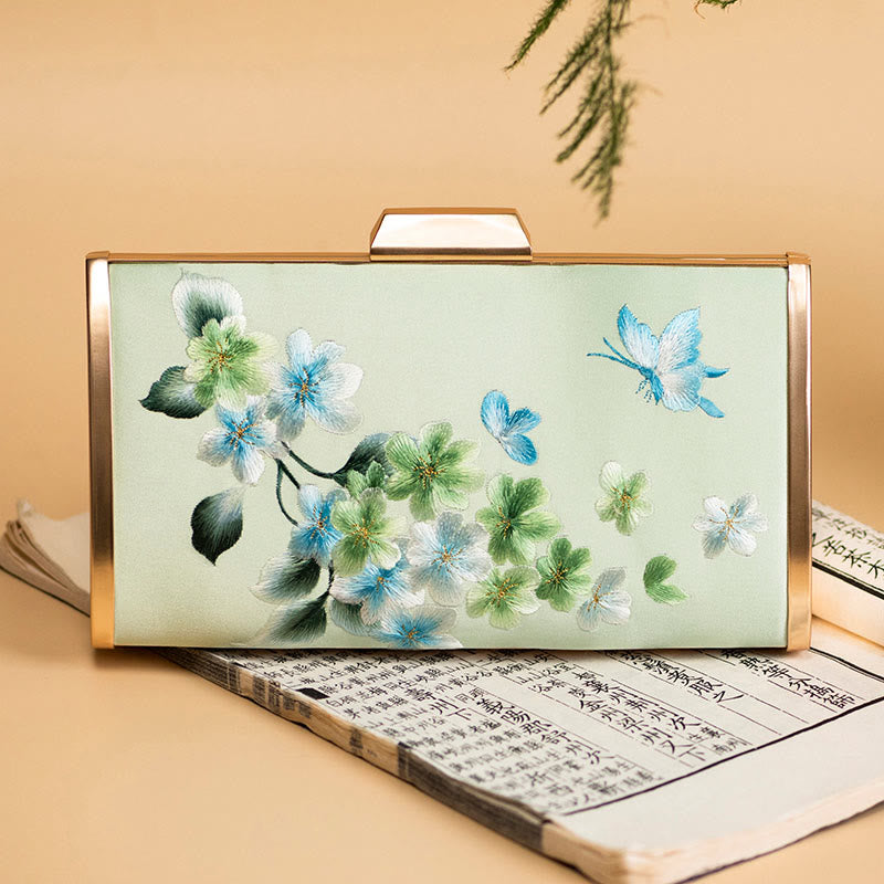 Nimara Ritual Carnation Peony Begonia Su Embroidery Wedding Shopping Purse Handbag Crossbody Bag