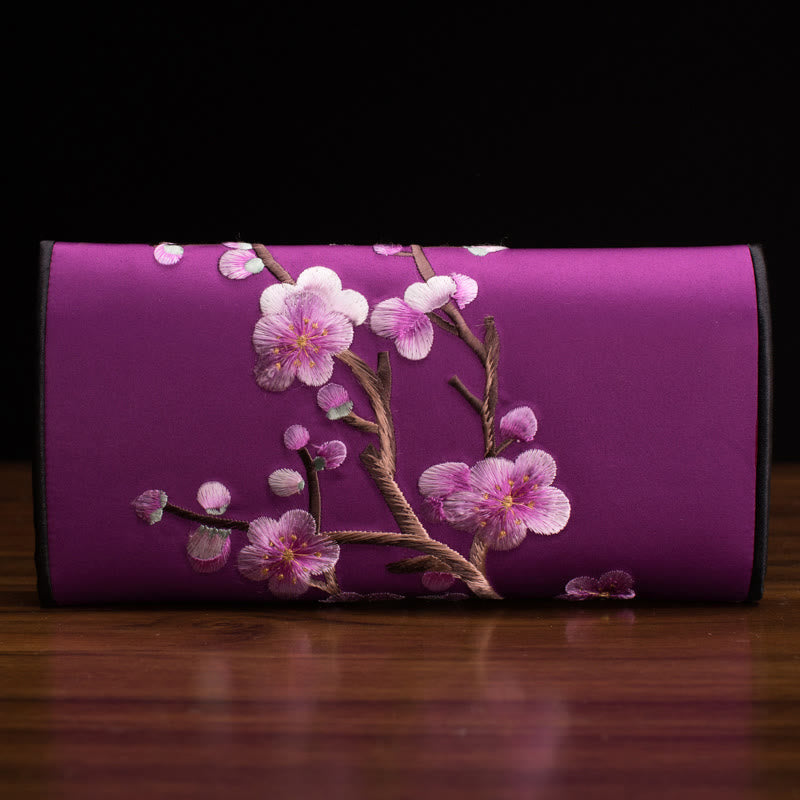 Nimara Ritual Plum Bossom Su Embroidery Journey Shopping Long Purse Handbag