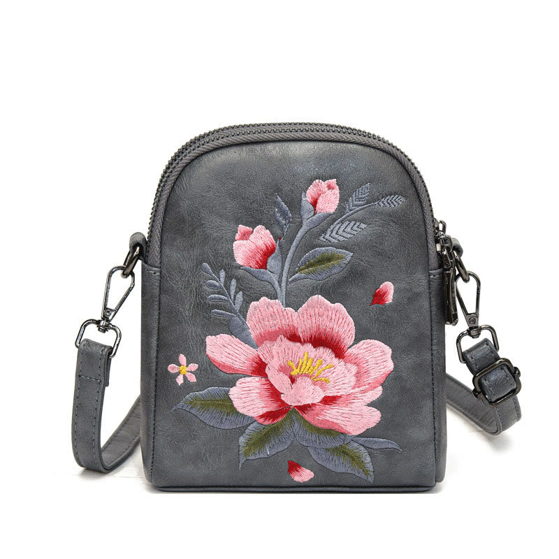 Nimara Ritual Lotus Su Embroidery Journey Shopping Purse Shoulder Bag Crossbody Bag