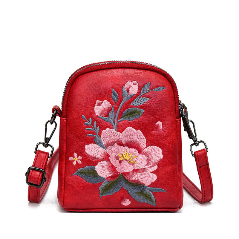 Nimara Ritual Lotus Su Embroidery Journey Shopping Purse Shoulder Bag Crossbody Bag