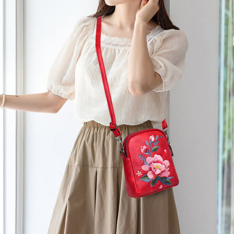 Nimara Ritual Lotus Su Embroidery Journey Shopping Purse Shoulder Bag Crossbody Bag
