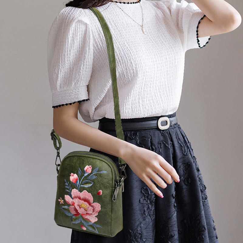 Nimara Ritual Lotus Su Embroidery Journey Shopping Purse Shoulder Bag Crossbody Bag