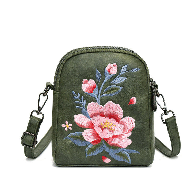 Nimara Ritual Lotus Su Embroidery Journey Shopping Purse Shoulder Bag Crossbody Bag