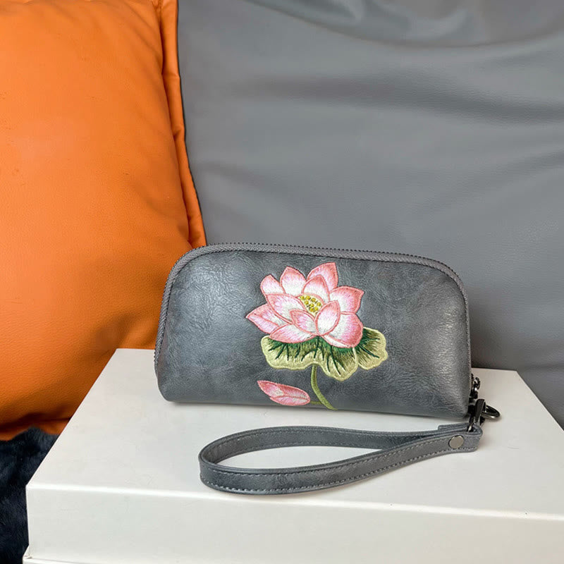 Nimara Ritual Lotus Su Embroidery Journey Shopping Purse Handbag