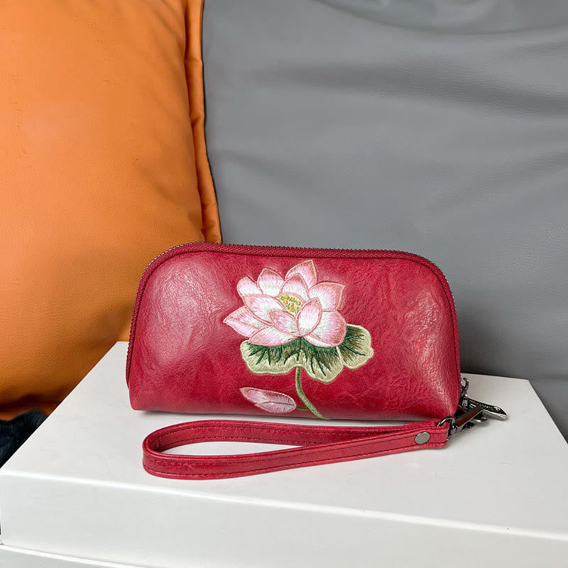 Nimara Ritual Lotus Su Embroidery Journey Shopping Purse Handbag