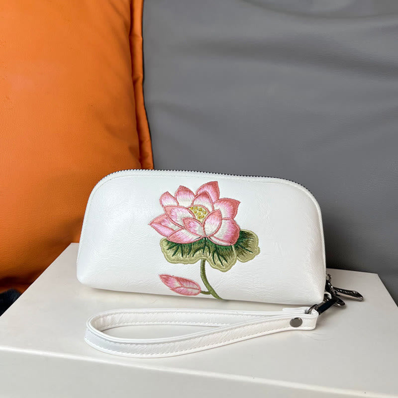 Nimara Ritual Lotus Su Embroidery Journey Shopping Purse Handbag