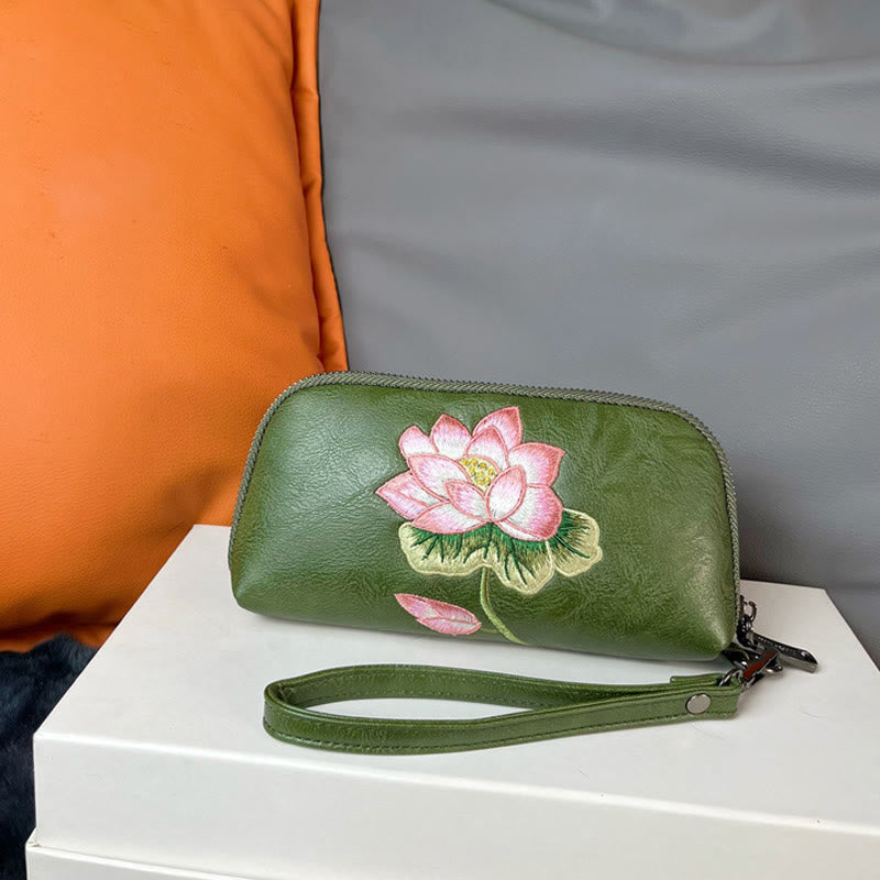 Nimara Ritual Lotus Su Embroidery Journey Shopping Purse Handbag