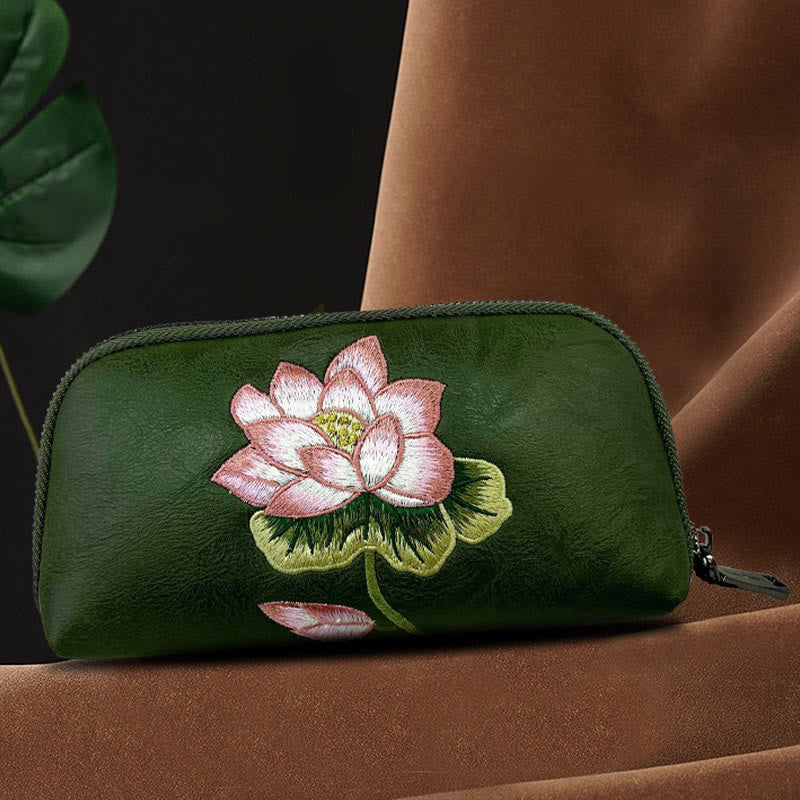 Nimara Ritual Lotus Su Embroidery Journey Shopping Purse Handbag