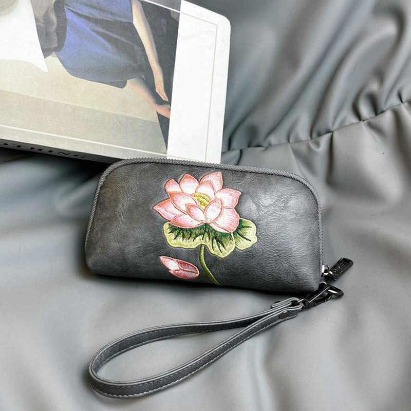 Nimara Ritual Lotus Su Embroidery Journey Shopping Purse Handbag