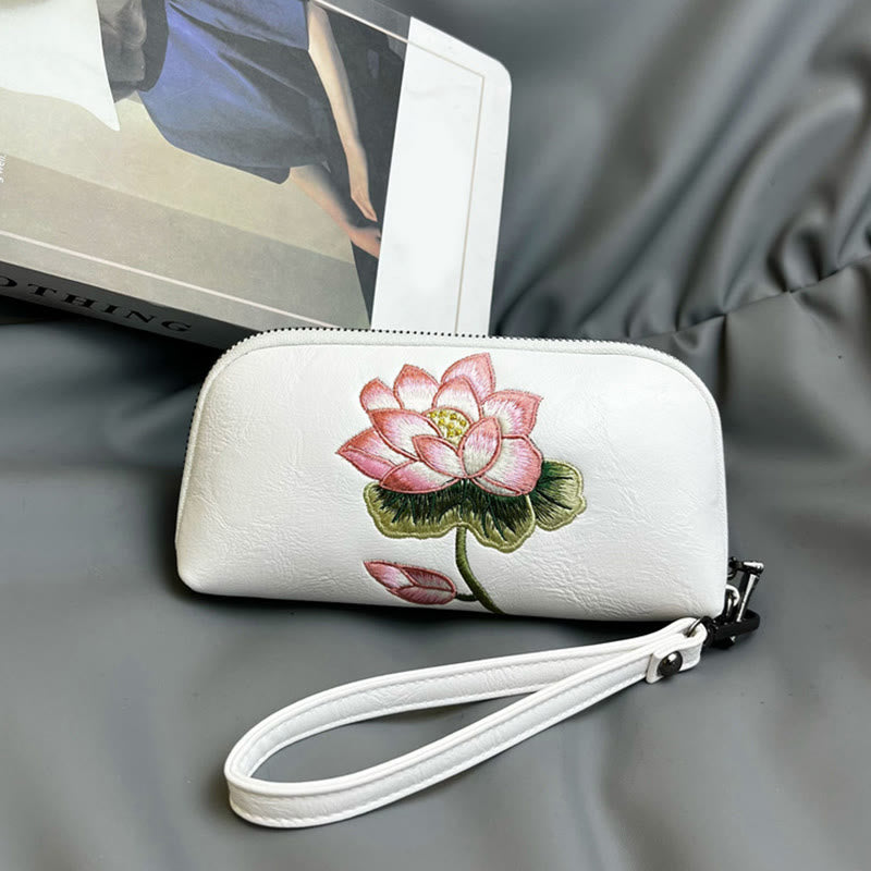 Nimara Ritual Lotus Su Embroidery Journey Shopping Purse Handbag