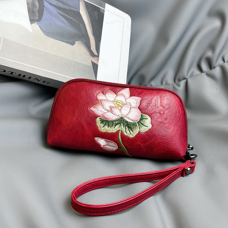 Nimara Ritual Lotus Su Embroidery Journey Shopping Purse Handbag