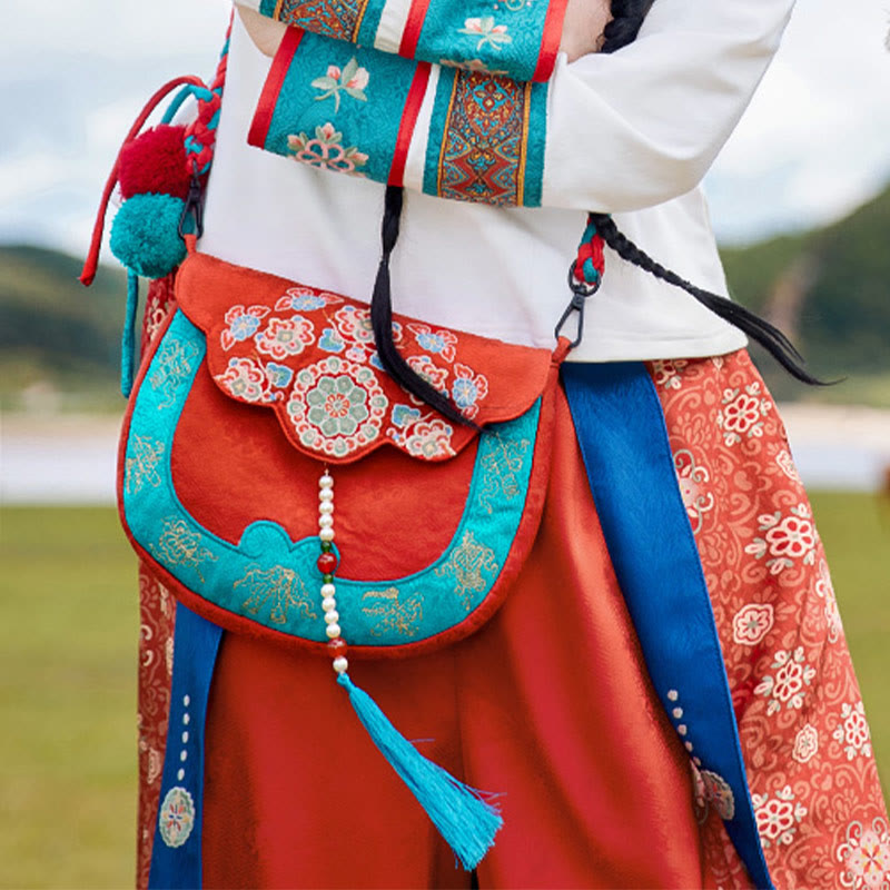 Nimara Ritual Ethnic Style Su Embroidery Journey Shopping Shoulder Bag Handbag Crossbody Bag