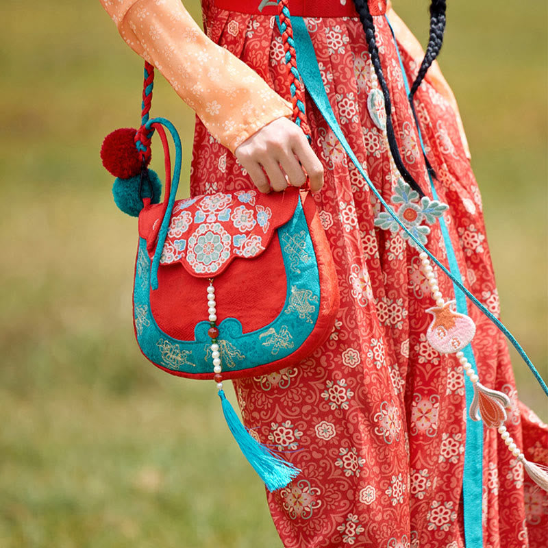 Nimara Ritual Ethnic Style Su Embroidery Journey Shopping Shoulder Bag Handbag Crossbody Bag