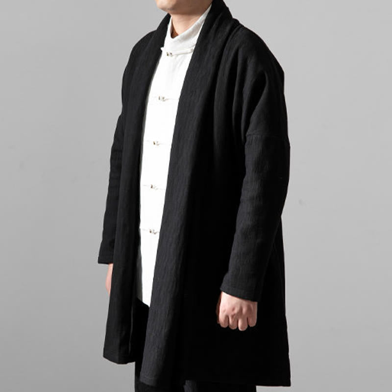 Nimara Ritual Fall Simple Cotton Fleece Lined Men's Mid-length Coat Clothing