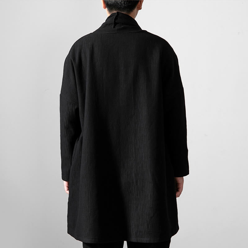 Nimara Ritual Fall Simple Cotton Fleece Lined Men's Mid-length Coat Clothing