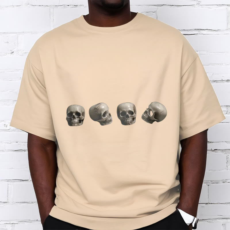 Nimara Ritual Tibetan The Lord Of The Corpse Forest Skulls Pattern Tee T-shirt