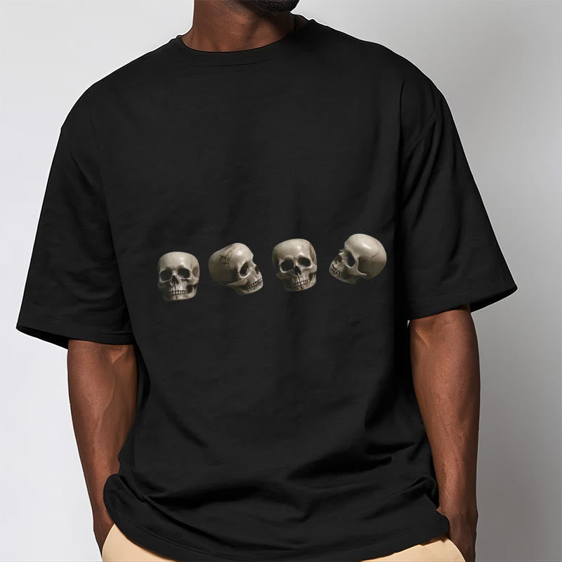 Nimara Ritual Tibetan The Lord Of The Corpse Forest Skulls Pattern Tee T-shirt