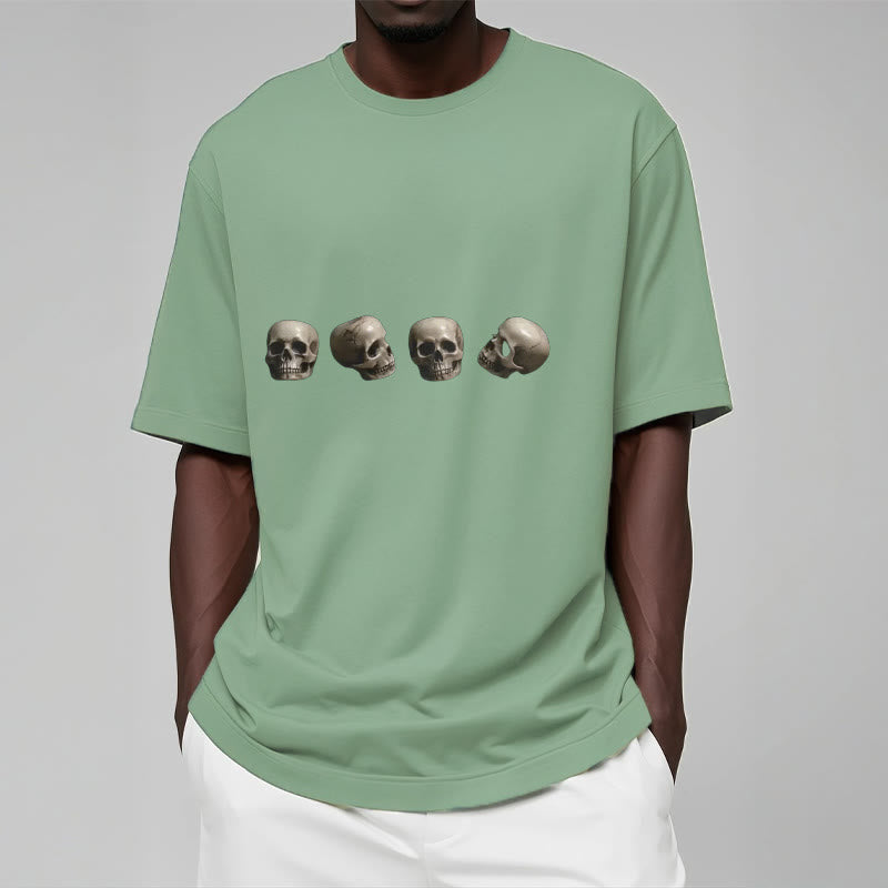 Nimara Ritual Tibetan The Lord Of The Corpse Forest Skulls Pattern Tee T-shirt
