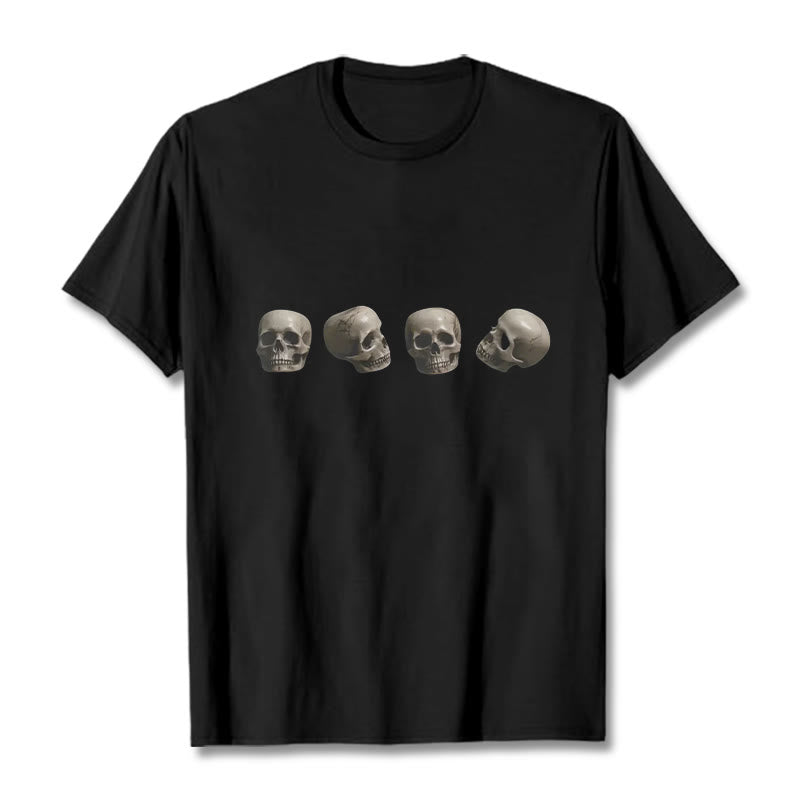Nimara Ritual Tibetan The Lord Of The Corpse Forest Skulls Pattern Tee T-shirt